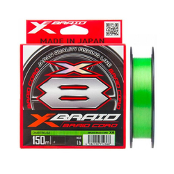 Шнур YGK X-Braid Braid Cord X8 150m Chartreuse #0.3, 0.090мм, 3.6кг